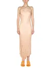 Philosophy Di Lorenzo Serafini Asymmetric Pleated Midi Dress In Powder