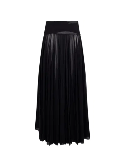 Philosophy Di Lorenzo Serafini Ruched-waist Pleated Skirt In Black