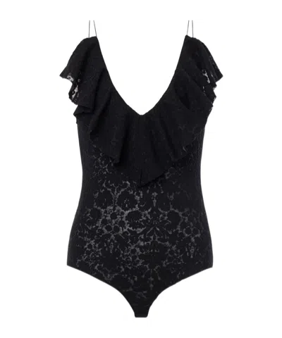 Philosophy Di Lorenzo Serafini Ruches Detailed Bodysuit In Black