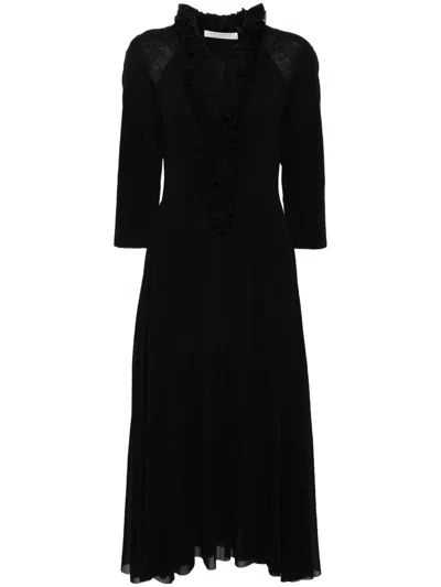 Philosophy Di Lorenzo Serafini Ruffle-detail Dress In Black