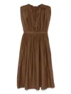 Philosophy Di Lorenzo Serafini Longuette Brown Dress In Cotton Blend In Brown