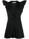 Philosophy Di Lorenzo Serafini Ruffle Sleeves Romper In Schwarz