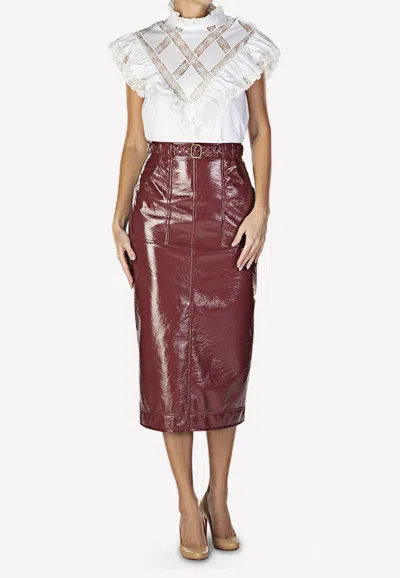 Philosophy Di Lorenzo Serafini Ruffled Cotton Oxford Top In White