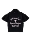 Philosophy Di Lorenzo Serafini Ruffled-sleeve Embroidered Sweater In Black
