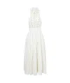 Shop Philosophy Di Lorenzo Serafini Ruffled Sleeveless Midi Dress In White