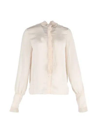 Pre-owned Philosophy Di Lorenzo Serafini Ruffled-trim Shirt In Neutral