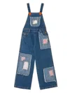 Philosophy Di Lorenzo Serafini Patchwork-design Dungarees In Blue