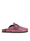 Philosophy Di Lorenzo Serafini Glitter Sandals Buckle Flat Sole In Multicolour