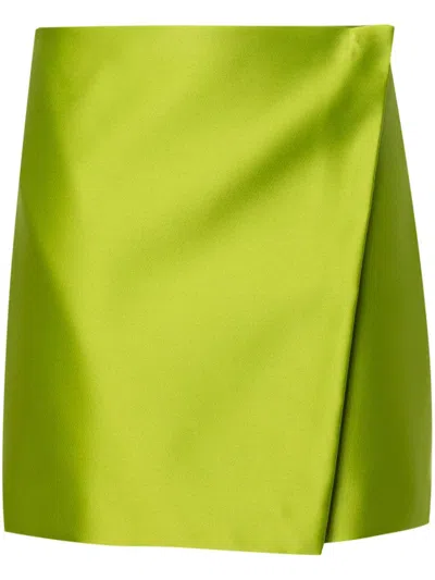 Philosophy Di Lorenzo Serafini Wraparound-style Mini Skirt In Green