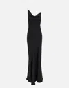 Philosophy Di Lorenzo Serafini Cowl-neck Velvet Long Dress In Black
