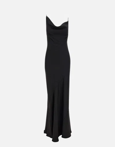 Philosophy Di Lorenzo Serafini Sleeveless Stretch Jersey Long Dress In Black