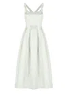 Philosophy Di Lorenzo Serafini Knee Length Square Neckline Satin Dress In Green