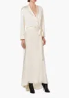 Philosophy Di Lorenzo Serafini Satin Dress With Sash In Ivory In Multi