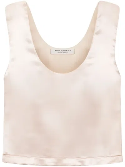 Philosophy Di Lorenzo Serafini Satin-finish Top In Pink