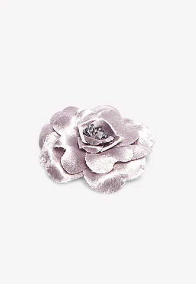 Philosophy Di Lorenzo Serafini Satin Floral Brooch In Silver