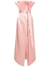 Philosophy Di Lorenzo Serafini Satin Gown Dress In Pink