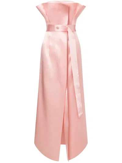 Philosophy Di Lorenzo Serafini Satin Gown Dress In Pink