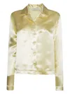 Philosophy Di Lorenzo Serafini Satin Long-sleeve Shirt In Yellow
