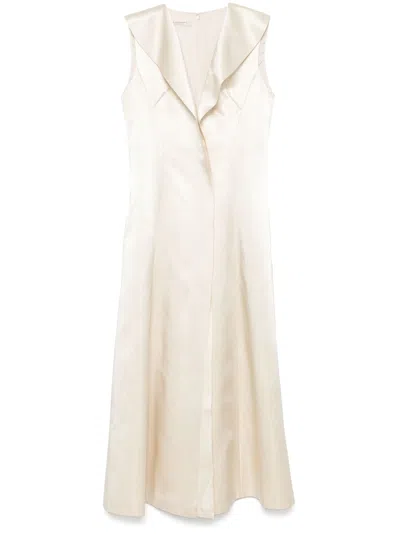 Philosophy Di Lorenzo Serafini Satin Midi Dress In ニュートラル