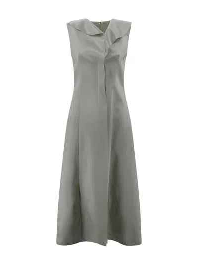 Philosophy Di Lorenzo Serafini Satin Midi Dress In Green