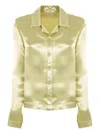 Philosophy Di Lorenzo Serafini Satin Shirt In Yellow