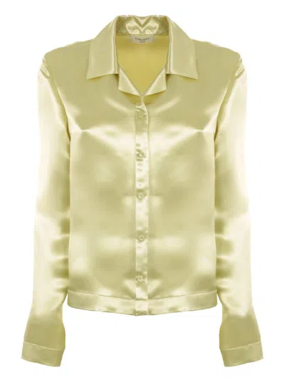 Philosophy Di Lorenzo Serafini Satin Shirt In Yellow