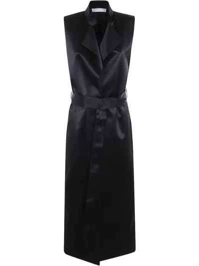 Philosophy Di Lorenzo Serafini Satin Sleeveless Dress In Black