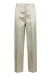 Philosophy Di Lorenzo Serafini Satin Trousers With Side Pockets In Green
