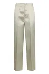 Philosophy Di Lorenzo Serafini Satin Trousers With Side Pockets In Green