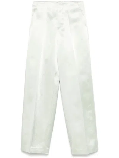 Philosophy Di Lorenzo Serafini Satin Trousers In Green