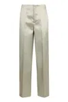Philosophy Di Lorenzo Serafini Satin Trousers With Side Pockets In Green