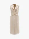 Philosophy Di Lorenzo Serafini Satin Vest/dress With Belt In Sand