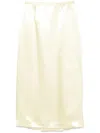 Philosophy Di Lorenzo Serafini Satined Midi Skirt In Yellow