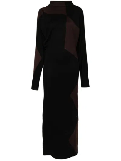 PHILOSOPHY DI LORENZO SERAFINI SCOOP BACK LONG KNITTED DRESS