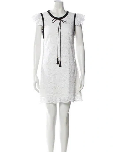 Pre-owned Philosophy Di Lorenzo Serafini Scoop Neck Mini Dress In White