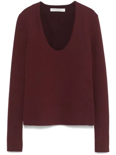 Philosophy Di Lorenzo Serafini Scuba-jersey Top In Red