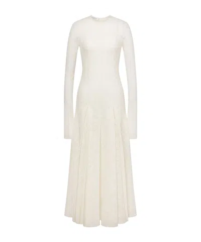 Philosophy Di Lorenzo Serafini Semi-sheer Jacquard Dress In White