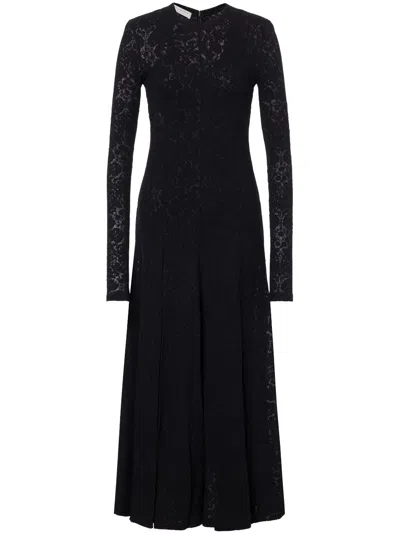 Philosophy Di Lorenzo Serafini Semi-sheer Jacquard Dress In Black