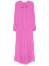 Philosophy Di Lorenzo Serafini Semi-sheer Maxi Dress In Purple