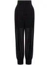 Philosophy Di Lorenzo Serafini Semi-sheer Tapered Trousers In Black