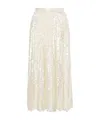 Philosophy Di Lorenzo Serafini Sequin Embellished Long Skirt In Neutral