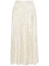 Philosophy Di Lorenzo Serafini Sequin Embellished Long Skirt In White