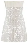 Philosophy Di Lorenzo Serafini Metallic Dress With All-over Sequins In Tech Fabric Woman In Neutral