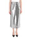 Philosophy Di Lorenzo Serafini Sequined Straight Hem Skirt In Gray