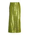 Philosophy Di Lorenzo Serafini Sequined Straight Hem Skirt In Green