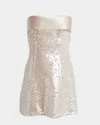 Philosophy Di Lorenzo Serafini Metallic Dress With All-over Sequins In Tech Fabric Woman In Neutral