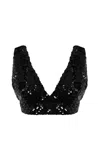 Shop Philosophy Di Lorenzo Serafini Sequined Top In Nero