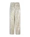Philosophy Di Lorenzo Serafini Pantalone In Paillettes Champagne In Silver