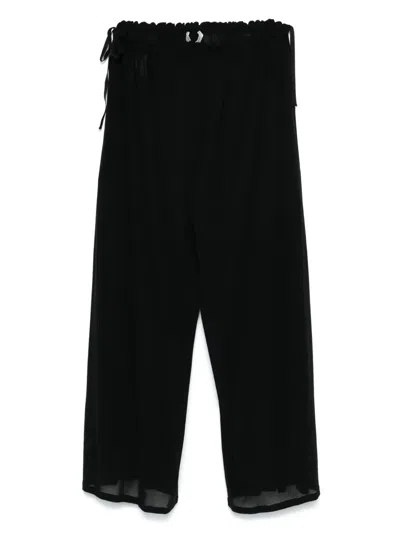 Philosophy Di Lorenzo Serafini Sheer Palazzo Trousers In Black