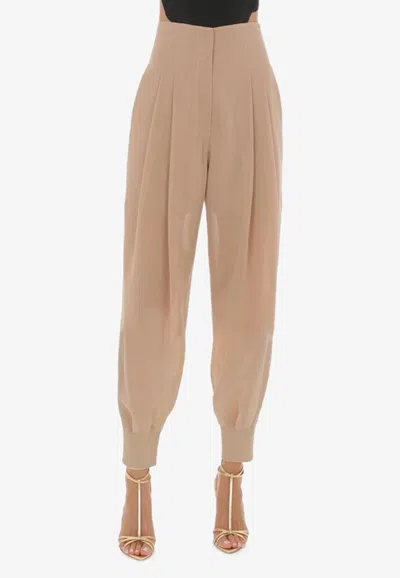 Philosophy Di Lorenzo Serafini Sheer Tapered Pants In Beige